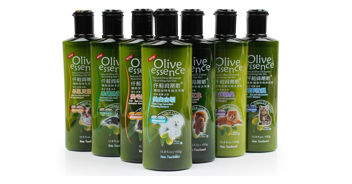 Sữa tắm cho chó mèo Olive Essence chai 450ml giúp dưỡng lông khử mùi