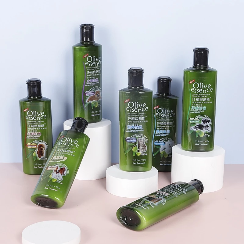 Sữa tắm cho chó mèo Olive Essence chai 450ml giúp dưỡng lông khử mùi - Ảnh 3