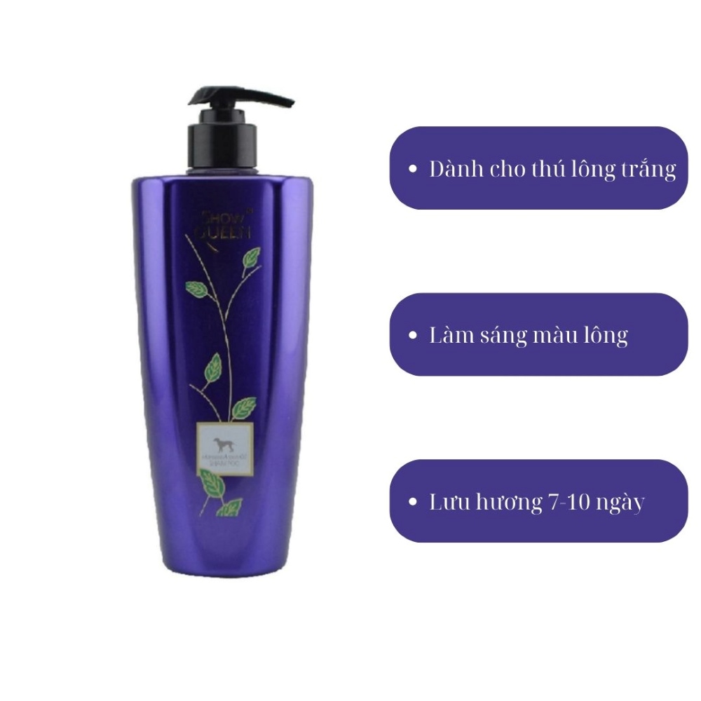 Sữa tắm cho chó mèo ShowQueen 500ml tinh dầu, hương nước hoa giúp lưu hương lâu - Ảnh 3