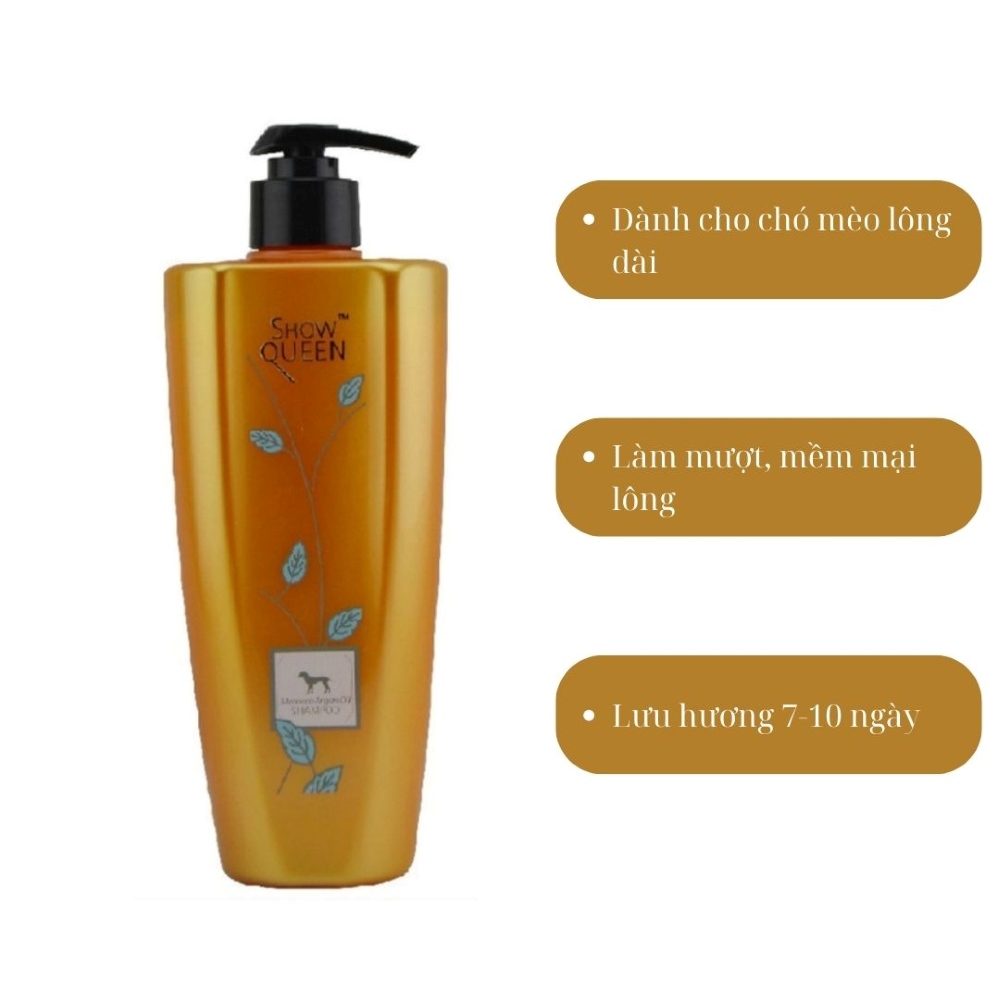 Sữa tắm cho chó mèo ShowQueen 500ml tinh dầu, hương nước hoa giúp lưu hương lâu - Ảnh 4