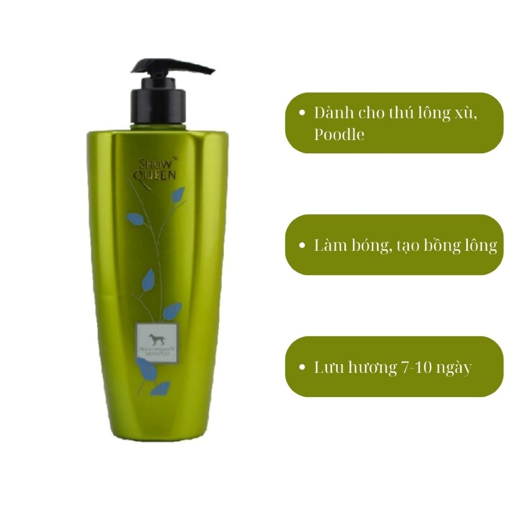 Sữa tắm cho chó mèo ShowQueen 500ml tinh dầu, hương nước hoa giúp lưu hương lâu - Ảnh 5