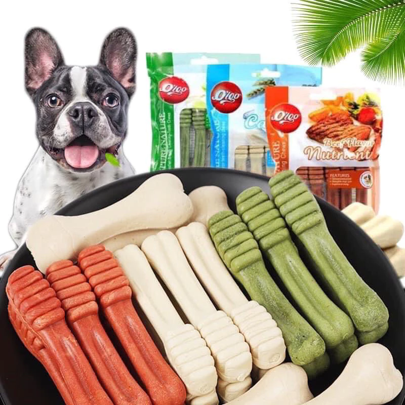 Xương gặm Orgo làm sạch răng, thơm miệng cho chó 90g (Gói 6 chiếc)