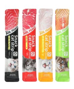 Súp Thưởng cho mèo Snack Cat Strip Mr.PeaBody mượt lông, bổ sung dinh dưỡng tăng cân cho thú cưng 15g (10-50 thanh)