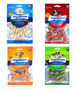 Xương gặm Vegebones làm sạch răng, mượt lông, bổ sung canxi cho chó (Gói 60g)